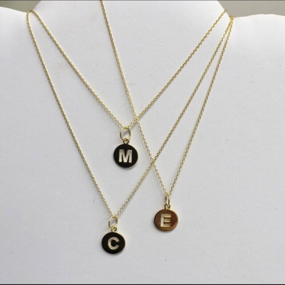 14kSTERLING SILVER Vermeil cut out letter necklace - Picture 4 of 5